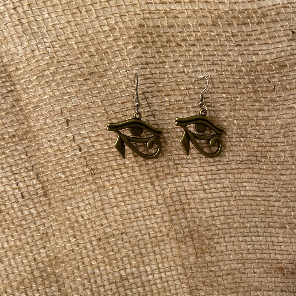 Eye of Horus evil eye earrings